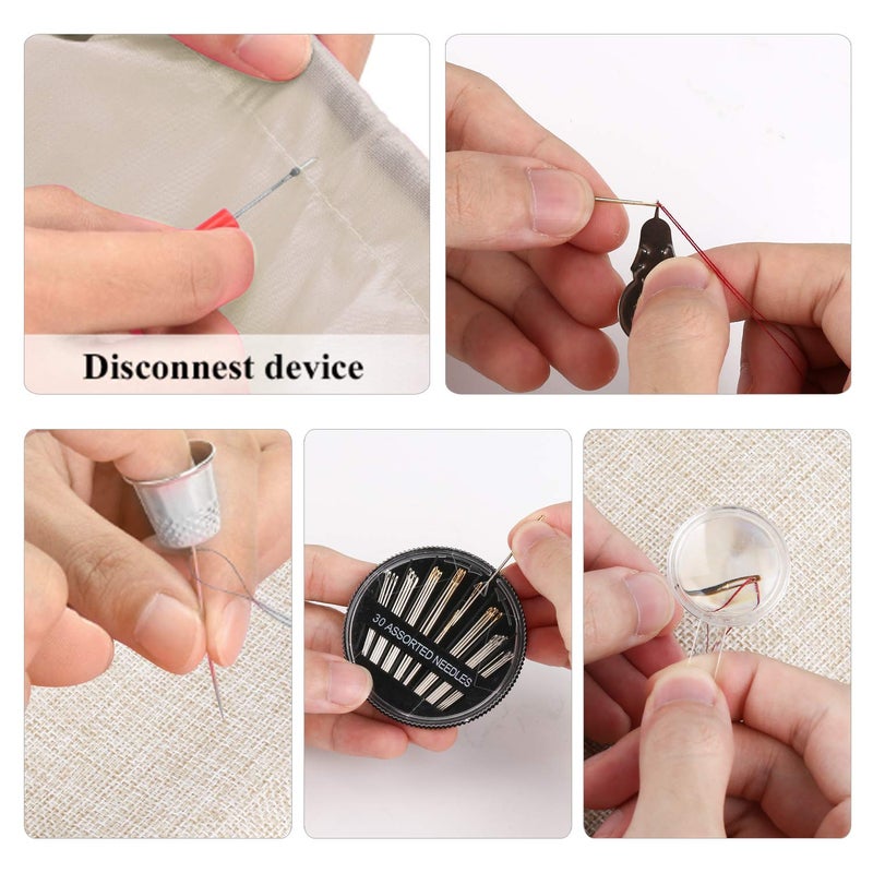 OKOMER Sewing Kit, Sewing Kit for Adults, Needle and Thread Kit, Travel Sewing Supplies, Large 128PCS, Basic, Beginner Sewing Kits, Contains Sewing Needles, Thread etc(L) - Image 3